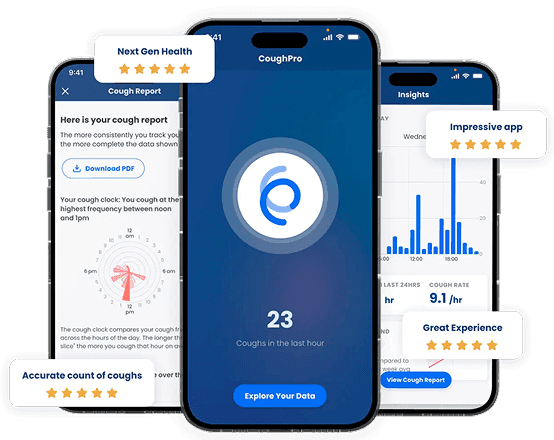 Consumer cough tracking app — empowering individuals worldwide.